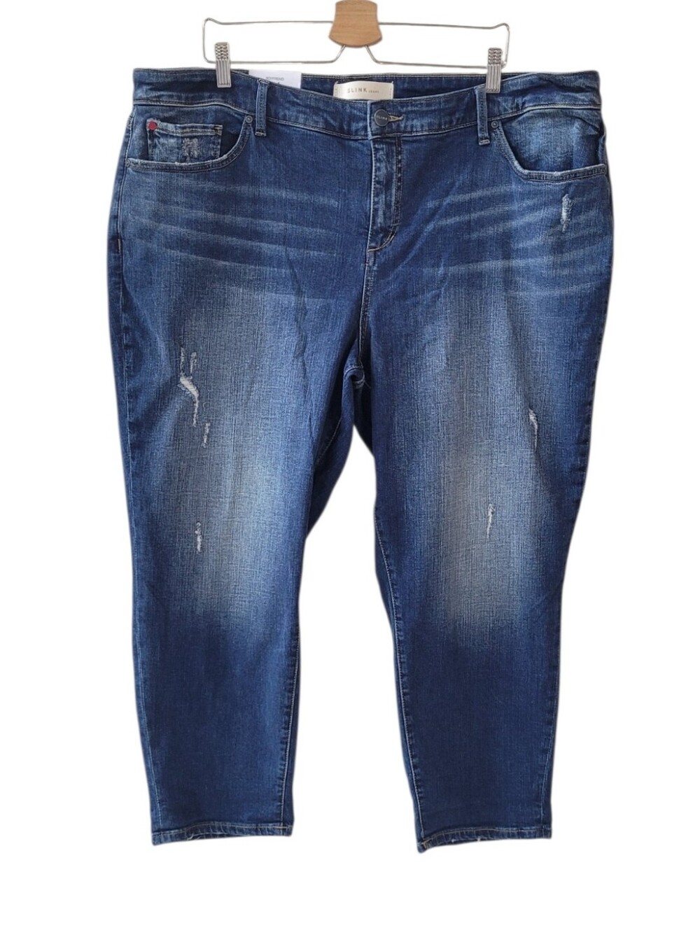 SLINK Curvy Distressed Boyfriend Jeans Size 24
